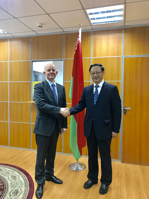 王正喜董事長率隊(duì)拜訪白俄羅斯駐上?？傤I(lǐng)事館